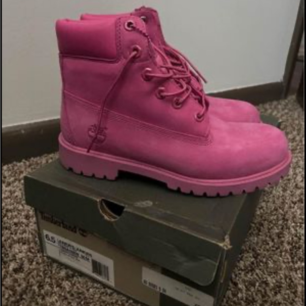 Pink Timberlands.